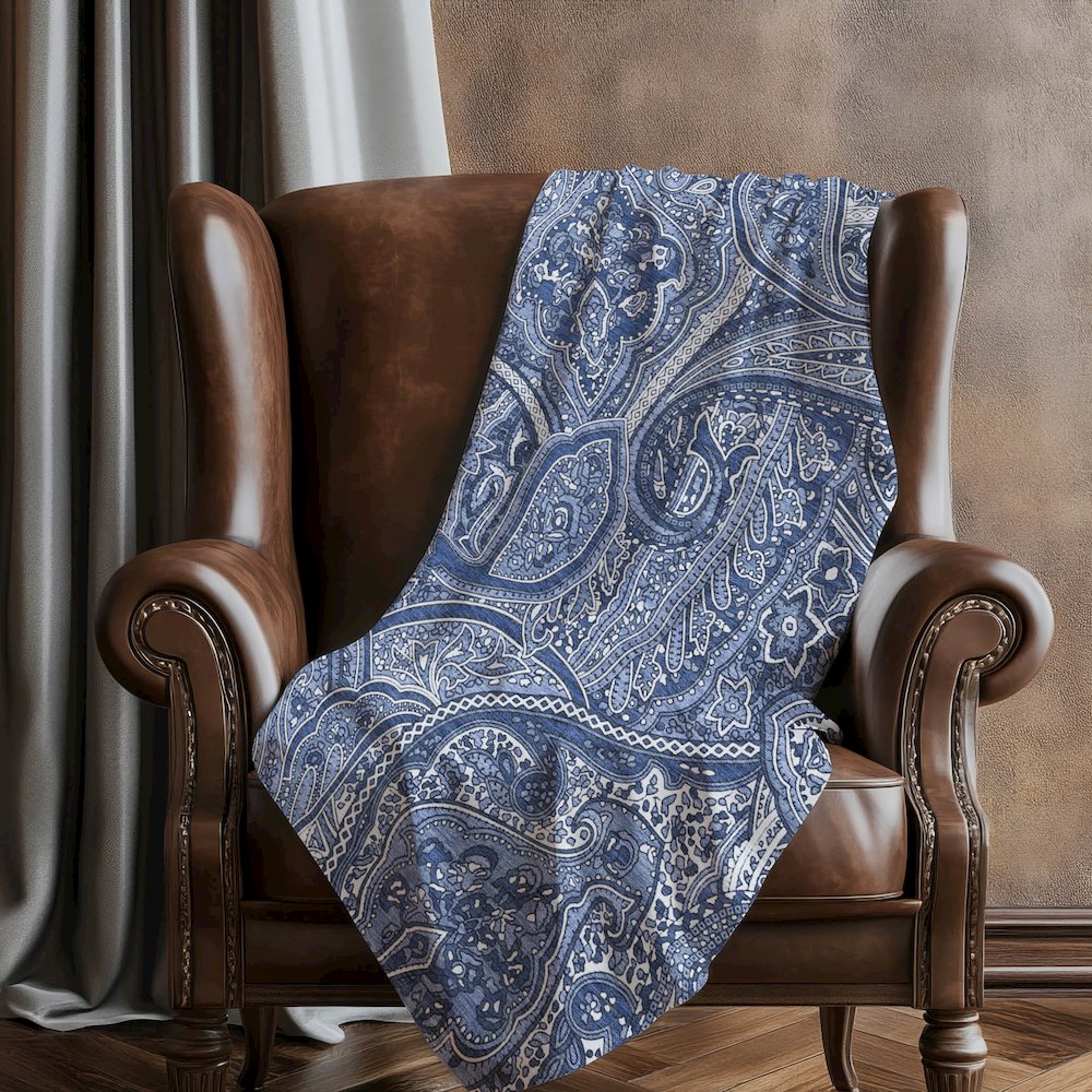 Premium Machine Washable ASB623 Navy 50" x 70" Sherpa Throw Blanket. Picture 5