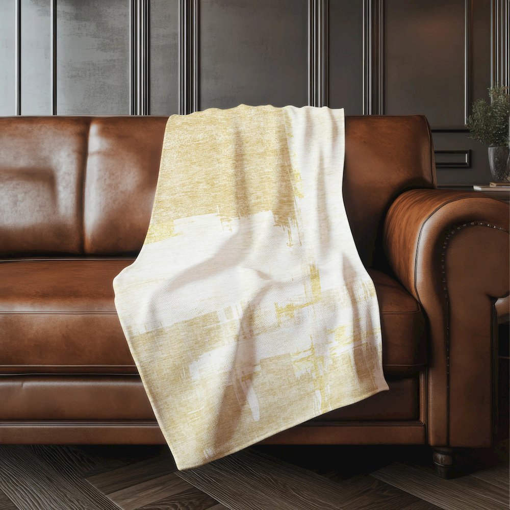 Premium Machine Washable ASB624 Beige 50" x 70" Sherpa Throw Blanket. Picture 4