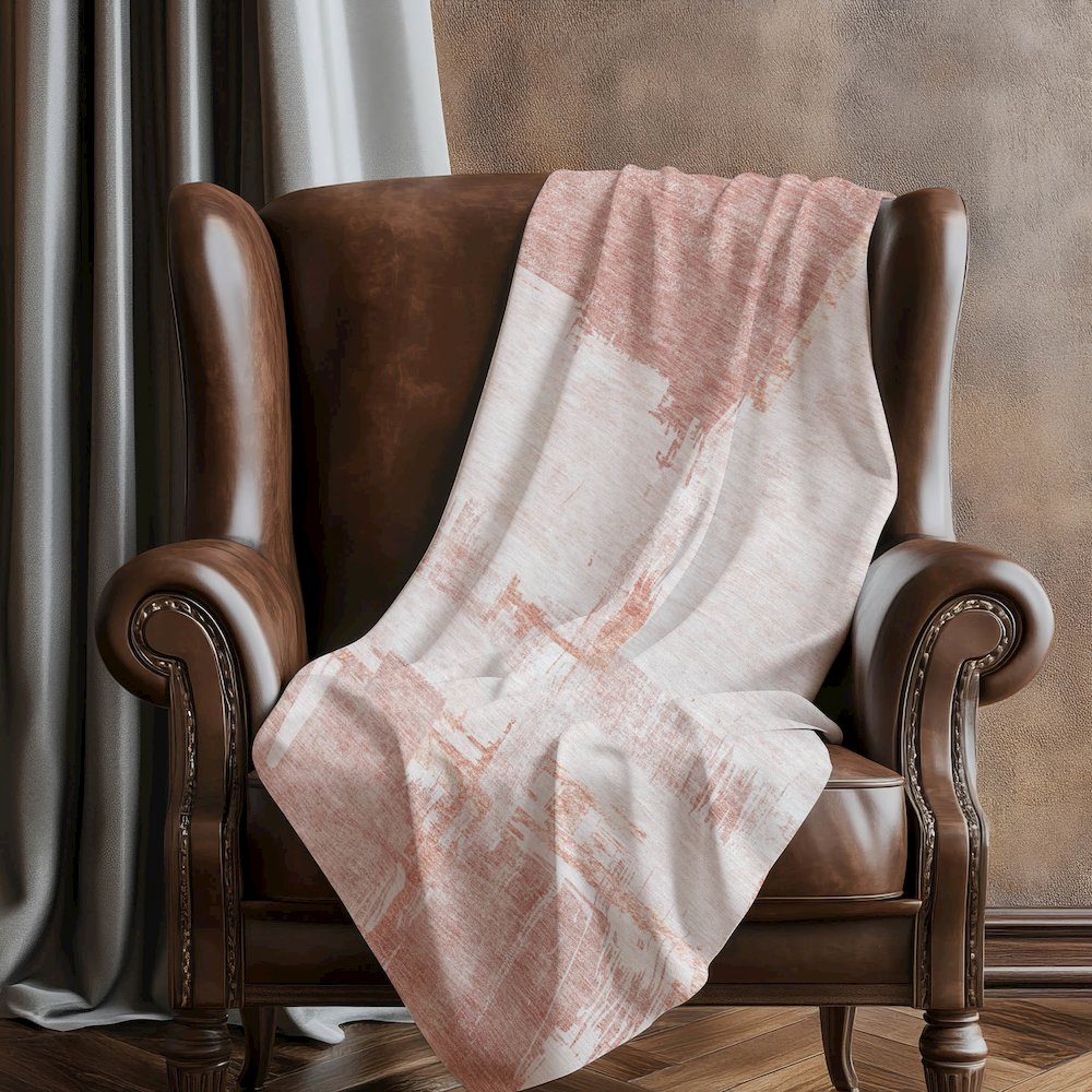Premium Machine Washable ASB624 Blush 50" x 70" Sherpa Throw Blanket. Picture 5