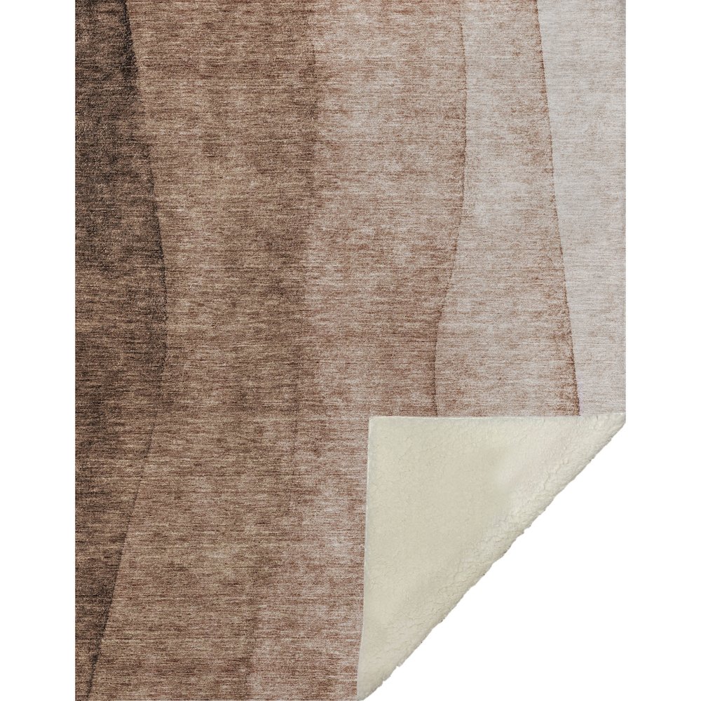 Premium Machine Washable ASB625 Brown 50" x 70" Sherpa Throw Blanket. Picture 1