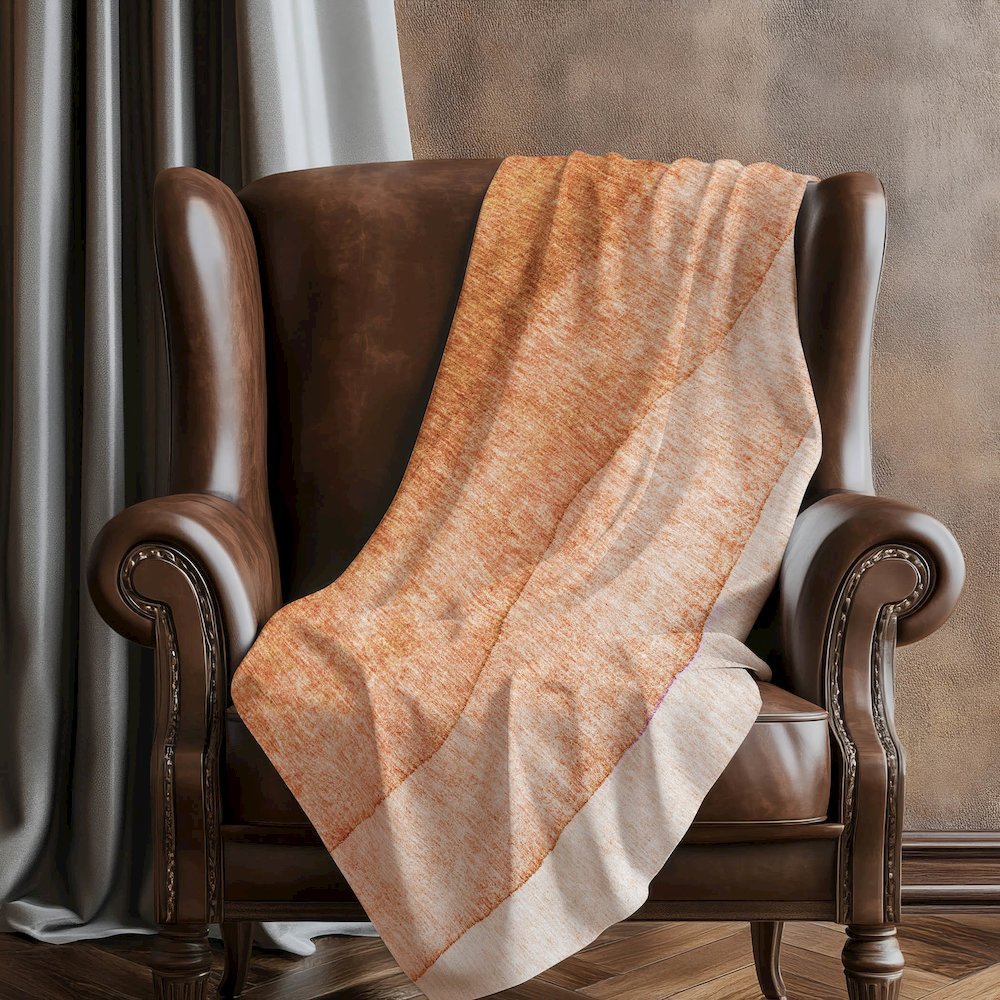 Premium Machine Washable ASB625 Paprika 50" x 70" Sherpa Throw Blanket. Picture 5