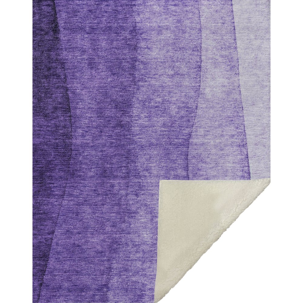 Premium Machine Washable ASB625 Purple 50" x 70" Sherpa Throw Blanket. Picture 1
