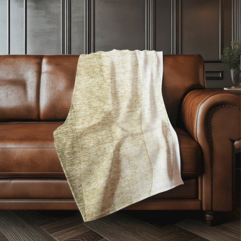 Premium Machine Washable ASB625 Taupe 50" x 70" Sherpa Throw Blanket. Picture 4