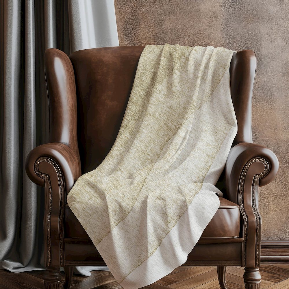 Premium Machine Washable ASB625 Taupe 50" x 70" Sherpa Throw Blanket. Picture 5