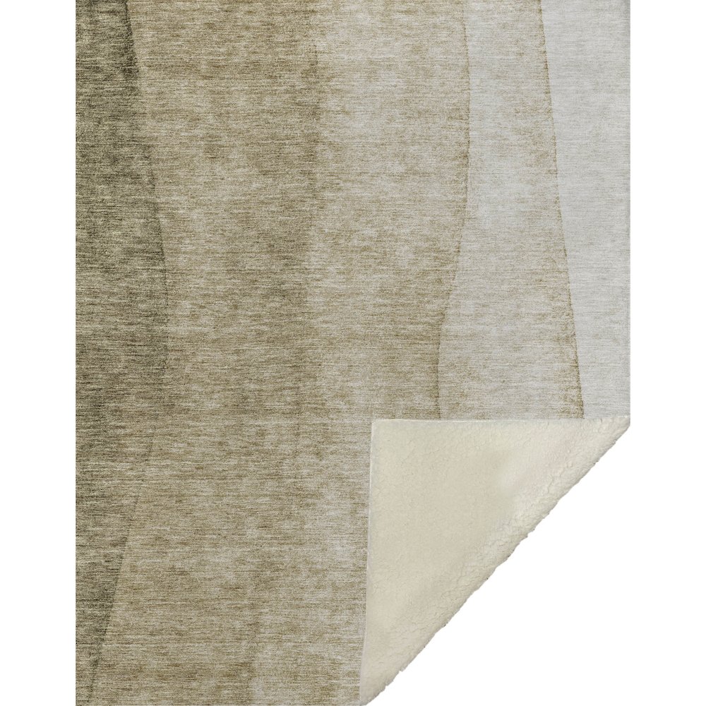 Premium Machine Washable ASB625 Taupe 50" x 70" Sherpa Throw Blanket. Picture 1