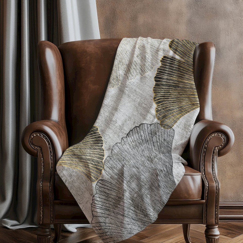 Premium Machine Washable ASB626 Gray 50" x 70" Sherpa Throw Blanket. Picture 5