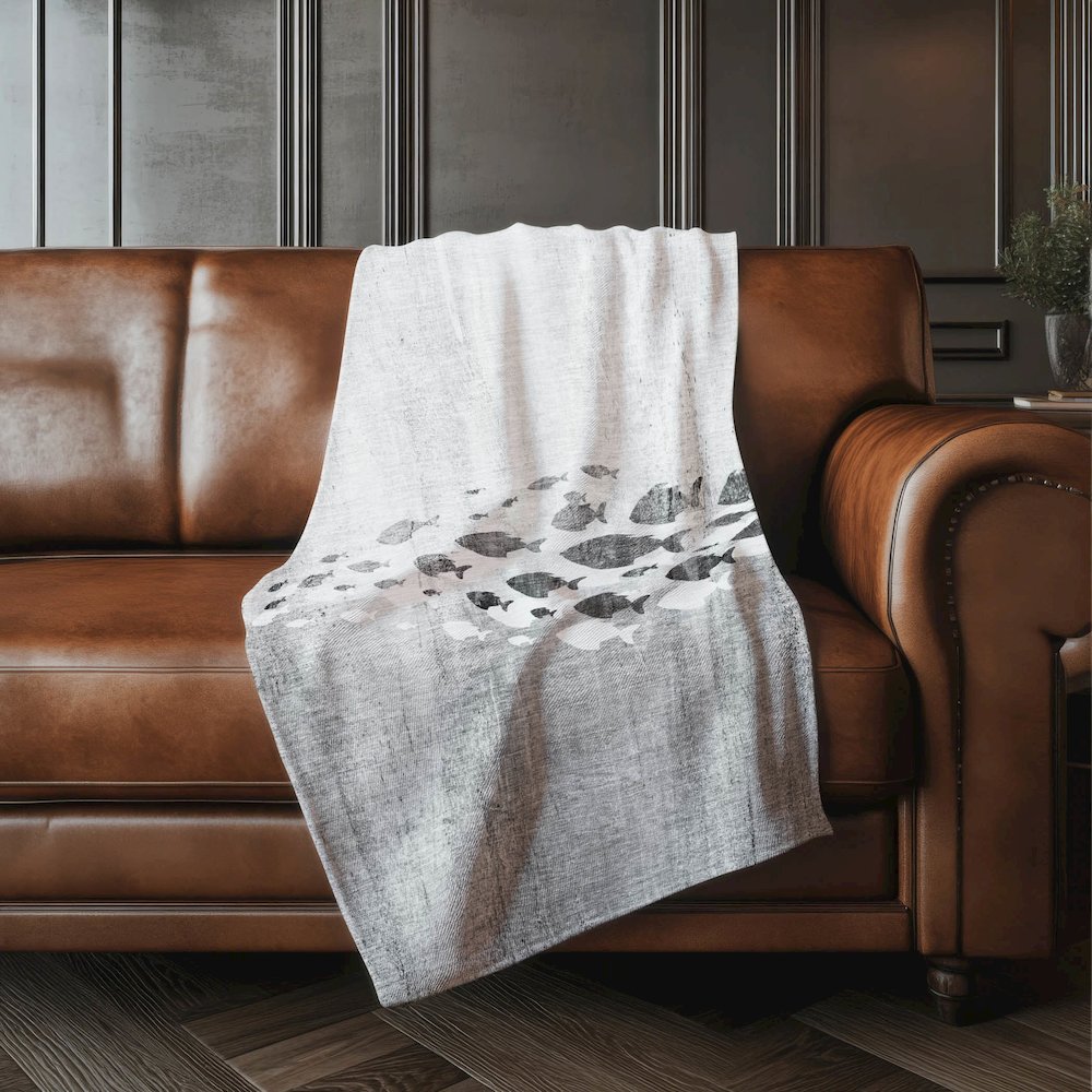 Premium Machine Washable ASB627 Gray 50" x 70" Sherpa Throw Blanket. Picture 4