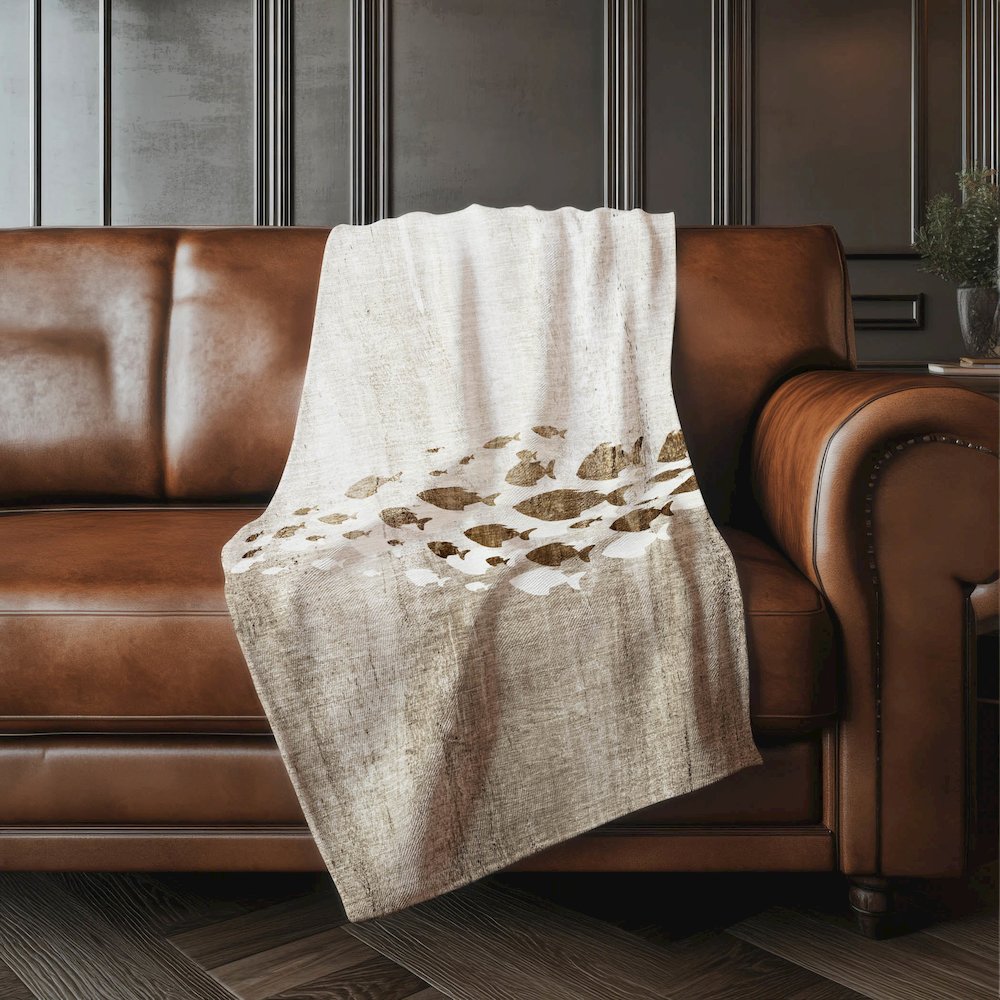 Premium Machine Washable ASB627 Taupe 50" x 70" Sherpa Throw Blanket. Picture 4