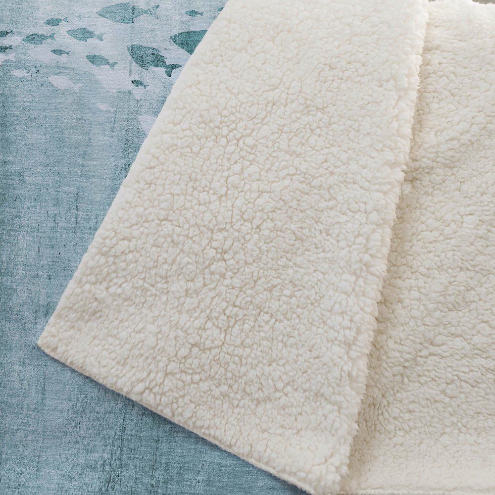 Premium Machine Washable ASB627 Teal 50" x 70" Sherpa Throw Blanket. Picture 2