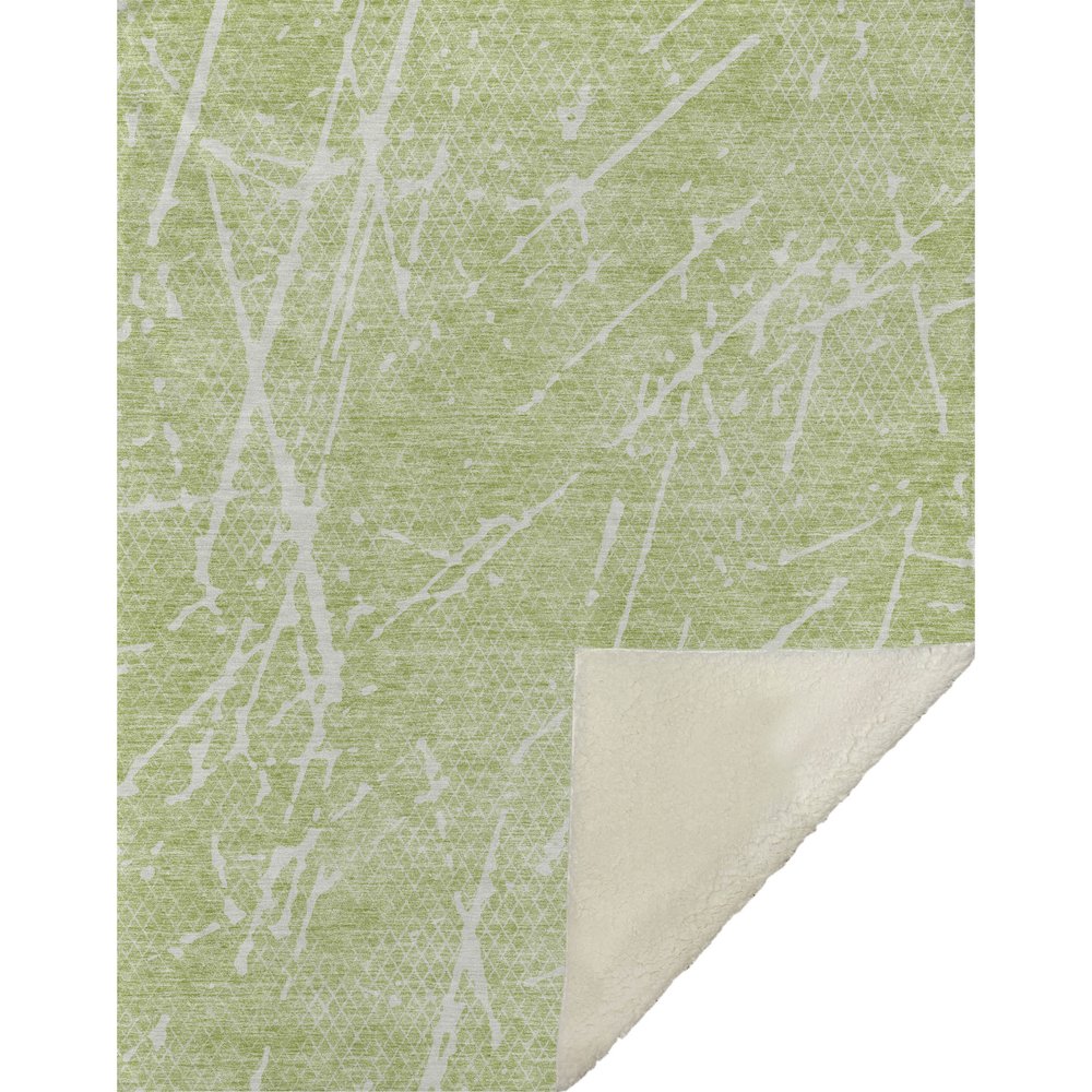 Premium Machine Washable ASB628 Aloe 50" x 70" Sherpa Throw Blanket. Picture 1