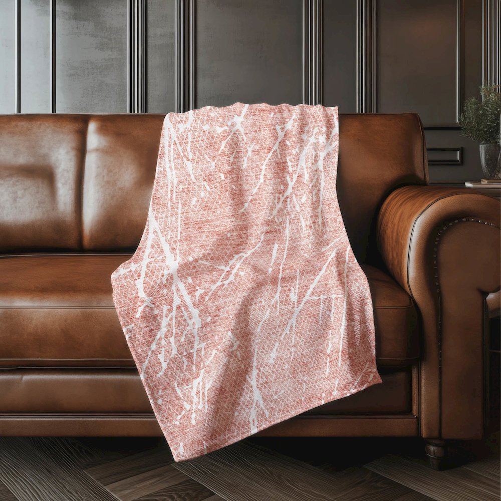 Premium Machine Washable ASB628 Blush 50" x 70" Sherpa Throw Blanket. Picture 4