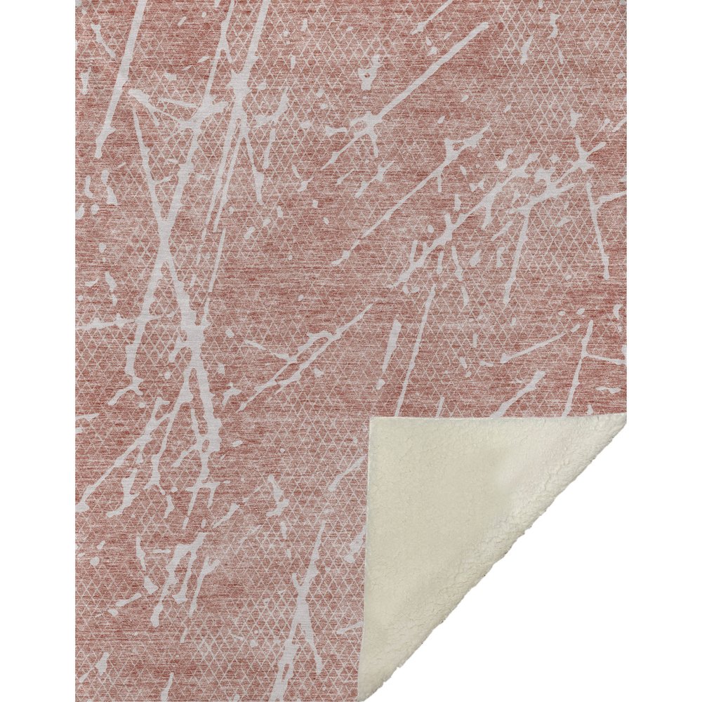 Premium Machine Washable ASB628 Blush 50" x 70" Sherpa Throw Blanket. Picture 1