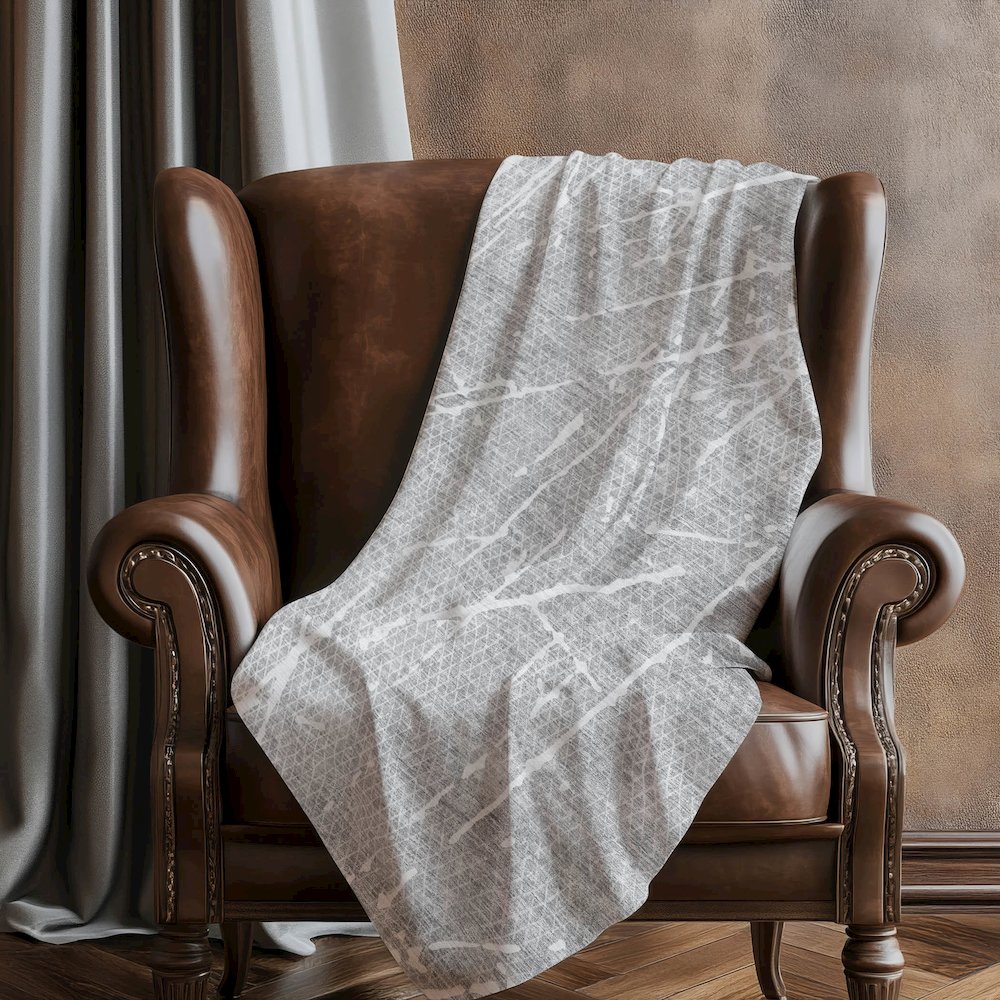 Premium Machine Washable ASB628 Gray 50" x 70" Sherpa Throw Blanket. Picture 5