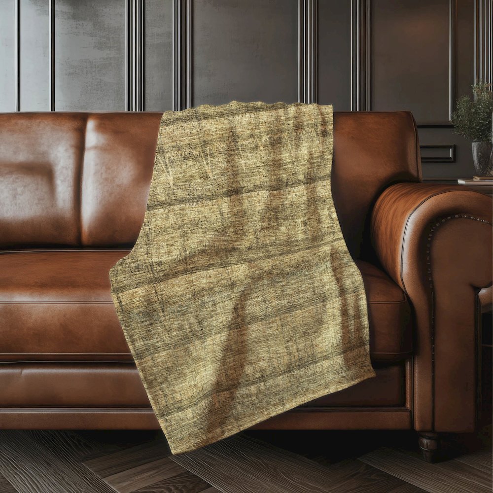 Premium Machine Washable ASB629 Brown 50" x 70" Sherpa Throw Blanket. Picture 4