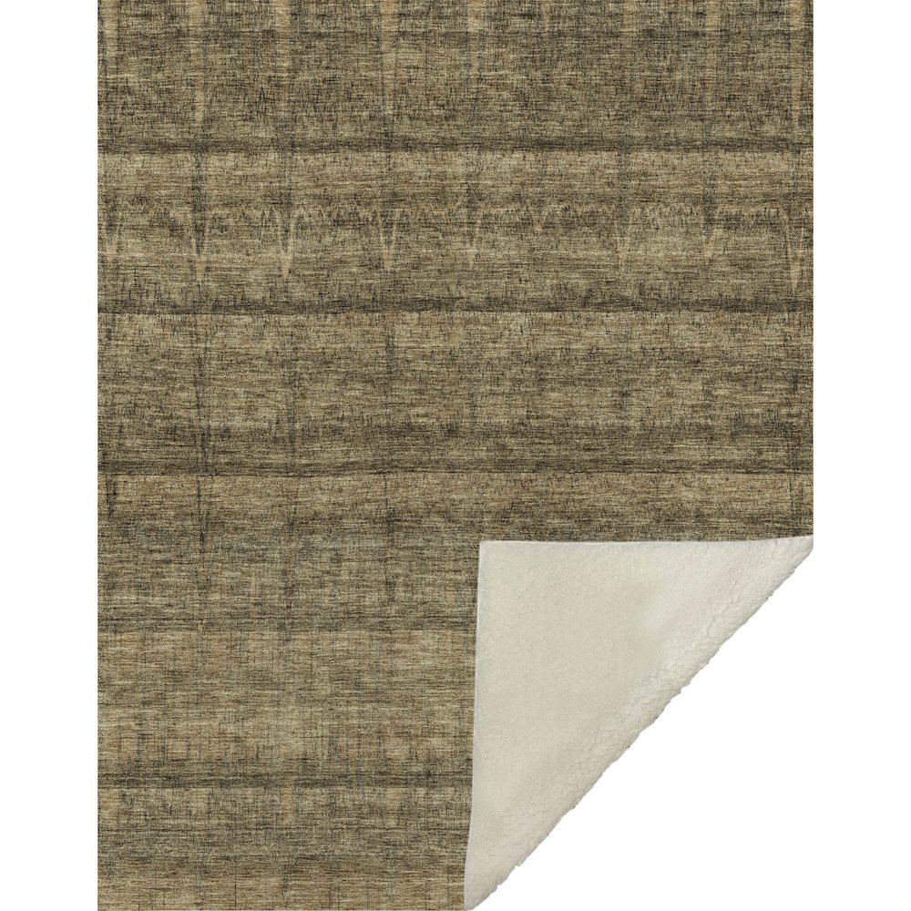 Premium Machine Washable ASB629 Brown 50" x 70" Sherpa Throw Blanket. Picture 1