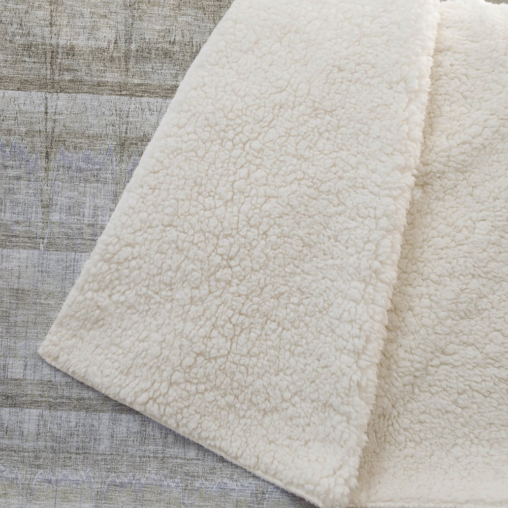 Premium Machine Washable ASB629 Taupe 50" x 70" Sherpa Throw Blanket. Picture 2
