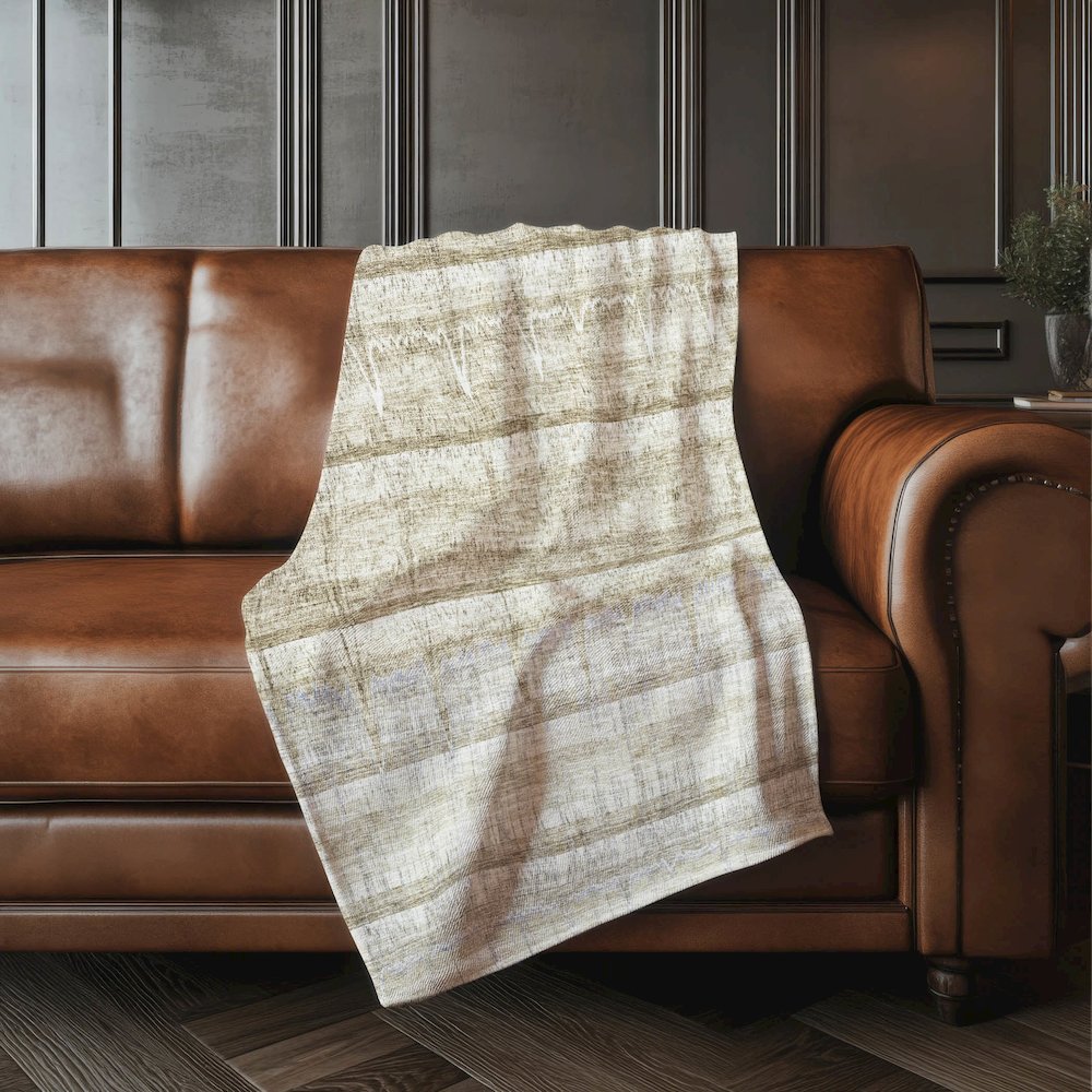 Premium Machine Washable ASB629 Taupe 50" x 70" Sherpa Throw Blanket. Picture 4