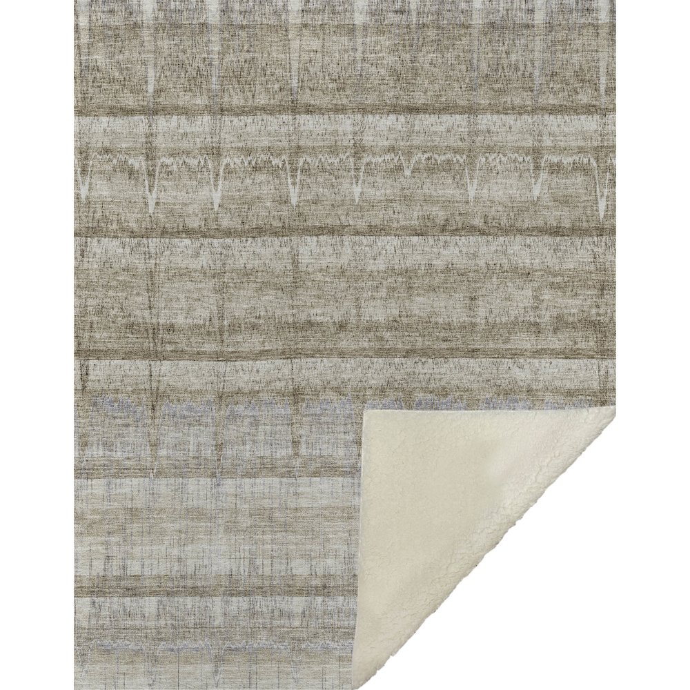 Premium Machine Washable ASB629 Taupe 50" x 70" Sherpa Throw Blanket. Picture 1