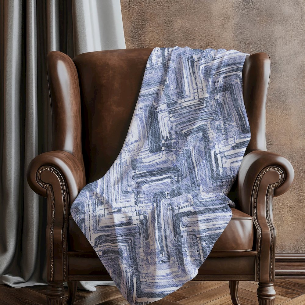 Premium Machine Washable ASB630 Blue 50" x 70" Sherpa Throw Blanket. Picture 5