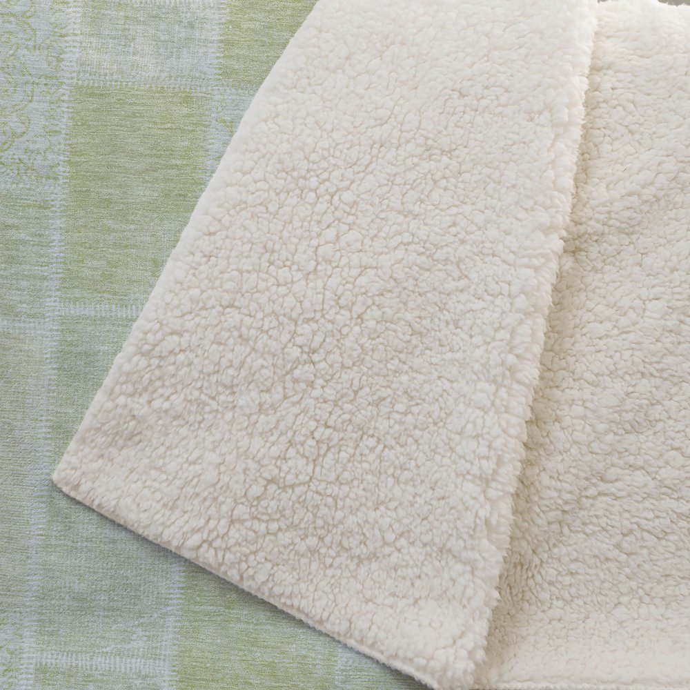 Premium Machine Washable ASB631 Aloe 50" x 70" Sherpa Throw Blanket. Picture 2