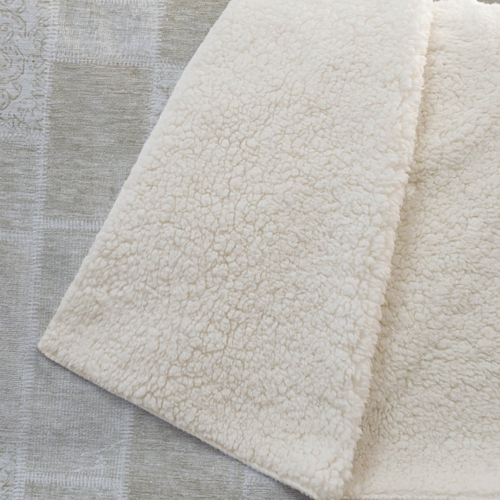 Premium Machine Washable ASB631 Taupe 50" x 70" Sherpa Throw Blanket. Picture 2