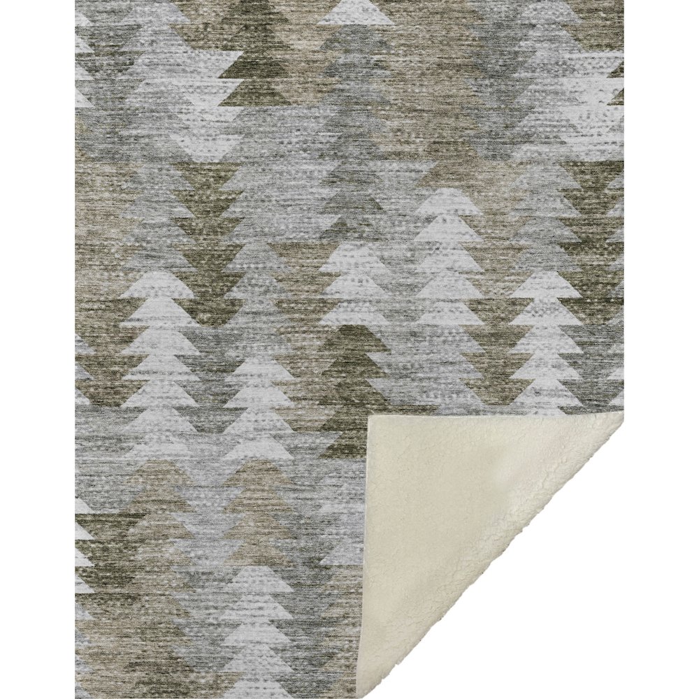 Premium Machine Washable ASB632 Brown 50" x 70" Sherpa Throw Blanket. Picture 1