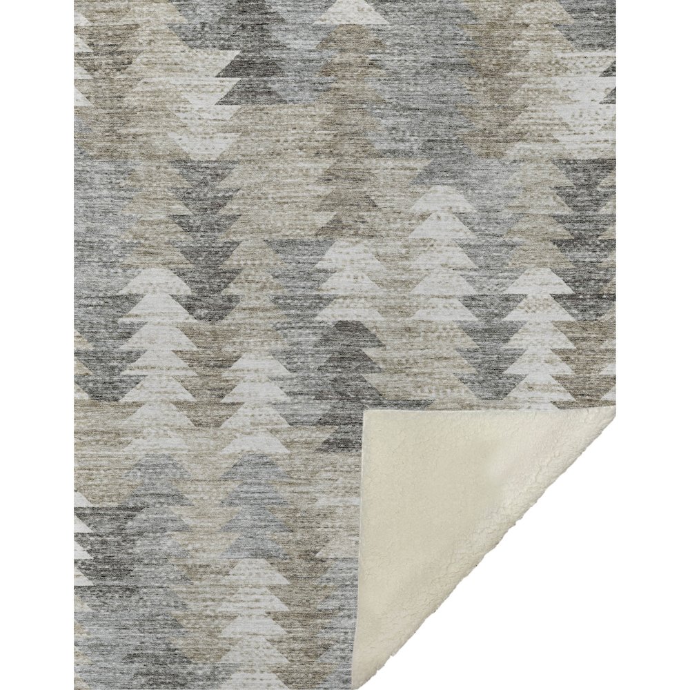 Premium Machine Washable ASB632 Taupe 50" x 70" Sherpa Throw Blanket. Picture 1