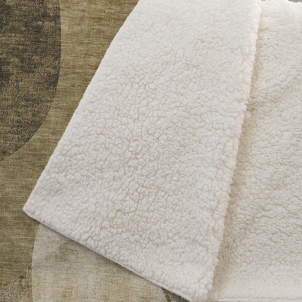 Premium Machine Washable ASB633 Brown 50" x 70" Sherpa Throw Blanket. Picture 2