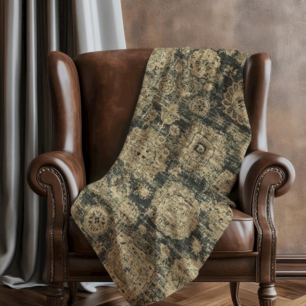 Premium Machine Washable ASB634 Charcoal 50" x 70" Sherpa Throw Blanket. Picture 5