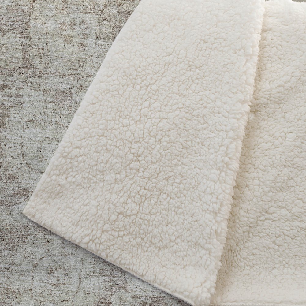 Premium Machine Washable ASB634 Mocha 50" x 70" Sherpa Throw Blanket. Picture 2