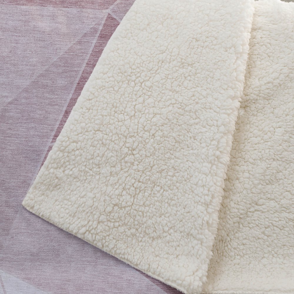 Premium Machine Washable ASB636 Blush 50" x 70" Sherpa Throw Blanket. Picture 2