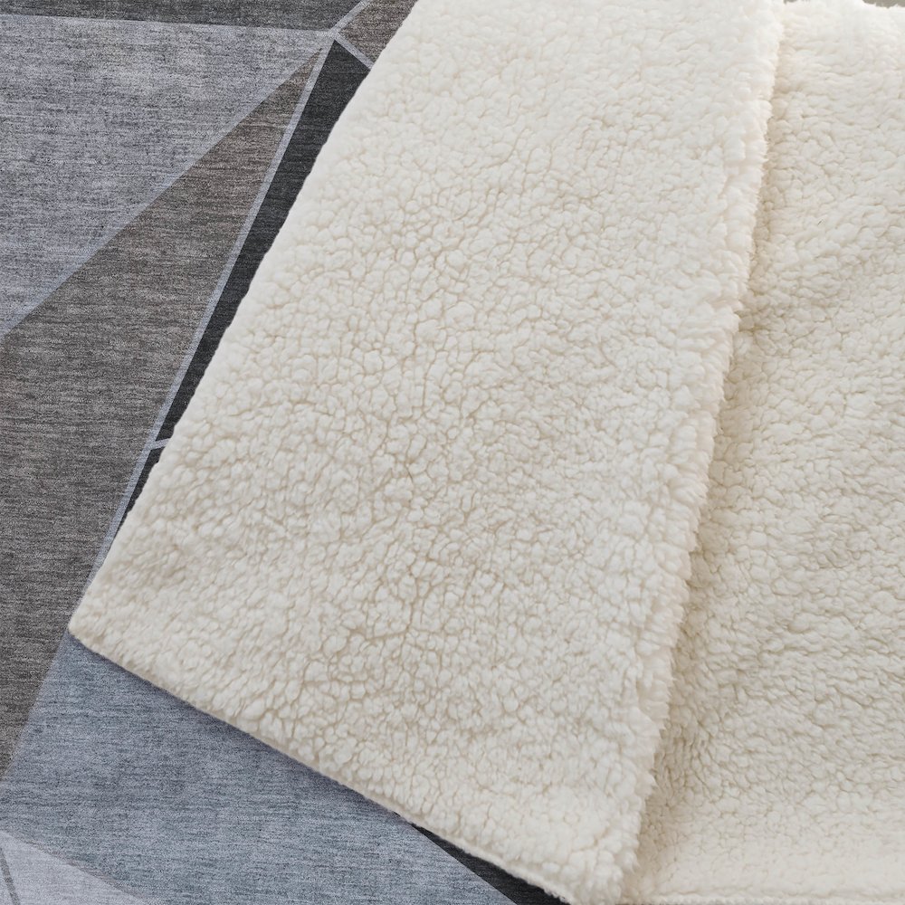 Premium Machine Washable ASB636 Chocolate 50" x 70" Sherpa Throw Blanket. Picture 2