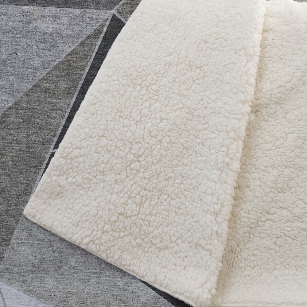 Premium Machine Washable ASB636 Coffee 50" x 70" Sherpa Throw Blanket. Picture 2