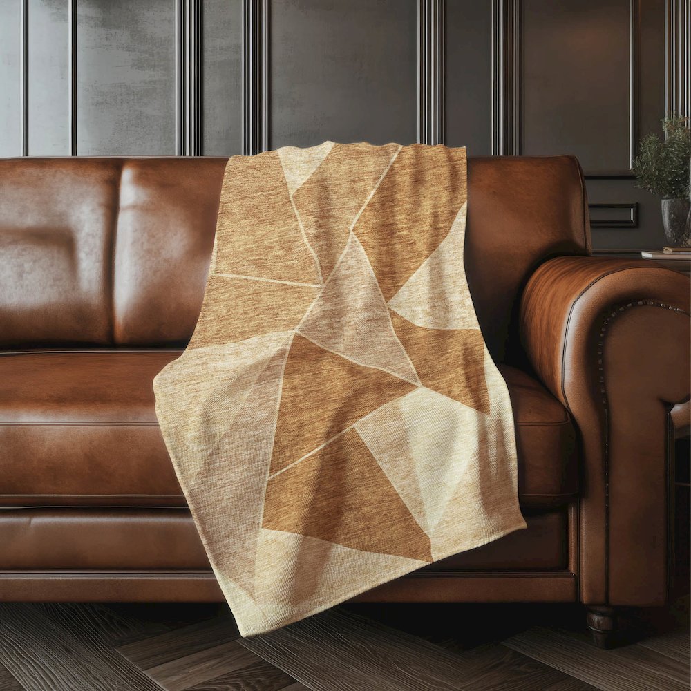 Premium Machine Washable ASB636 Paprika 50" x 70" Sherpa Throw Blanket. Picture 4
