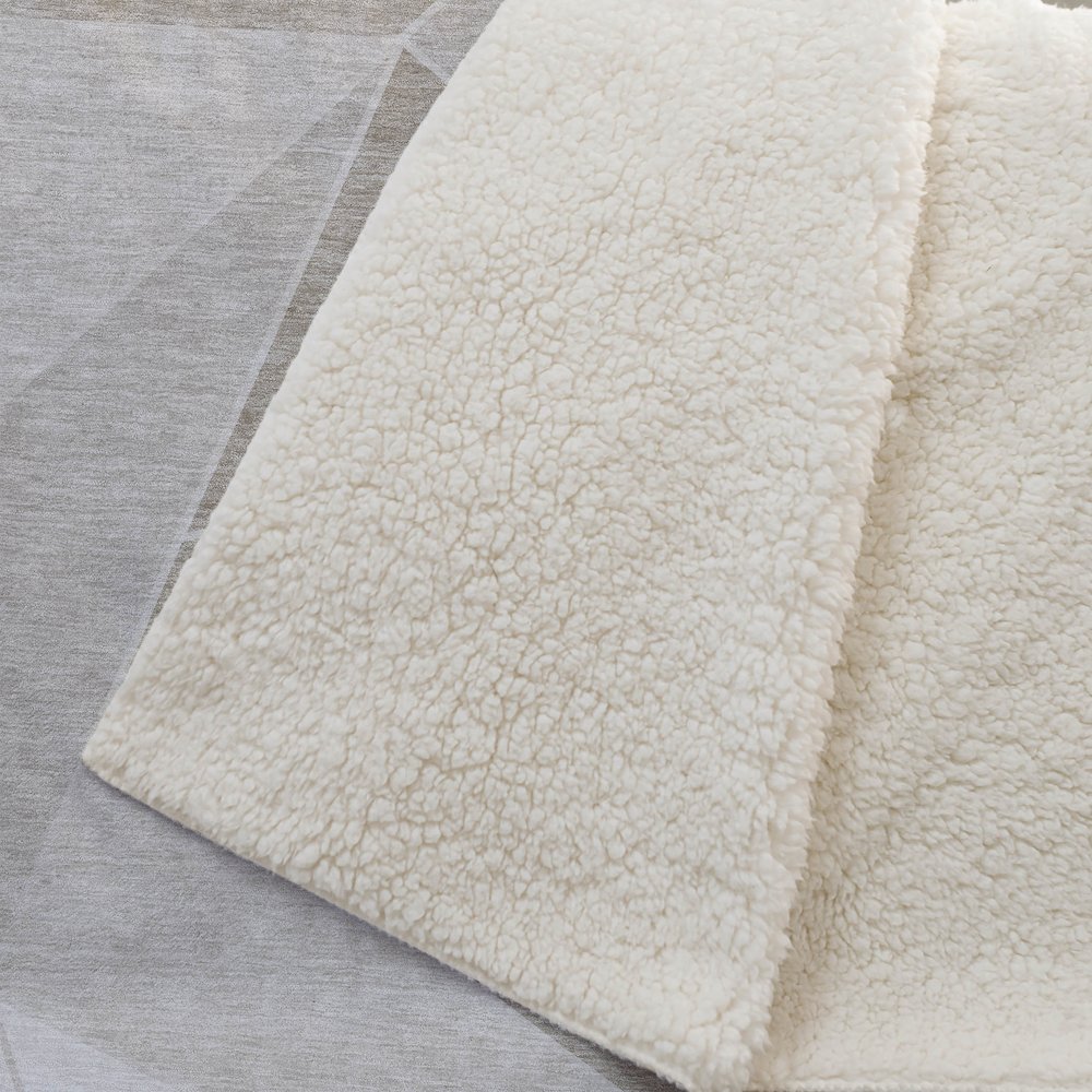 Premium Machine Washable ASB636 Taupe 50" x 70" Sherpa Throw Blanket. Picture 2