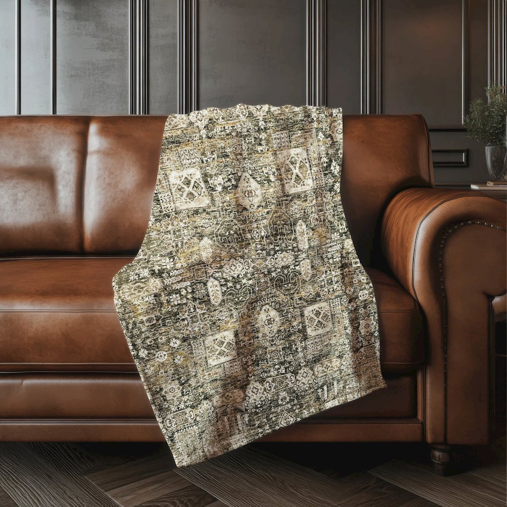 Premium Machine Washable ASB637 Coffee 50" x 70" Sherpa Throw Blanket. Picture 4