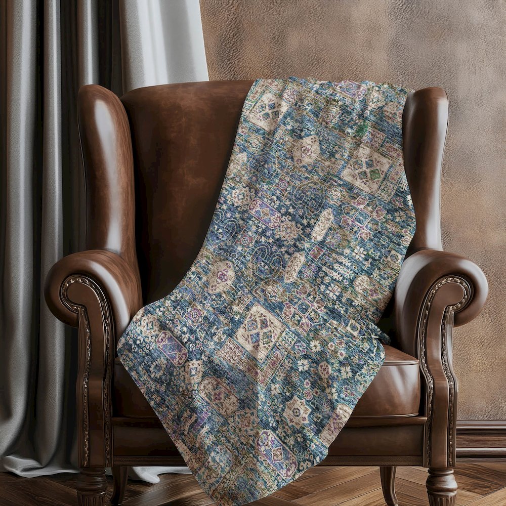 Premium Machine Washable ASB637 Green 50" x 70" Sherpa Throw Blanket. Picture 5