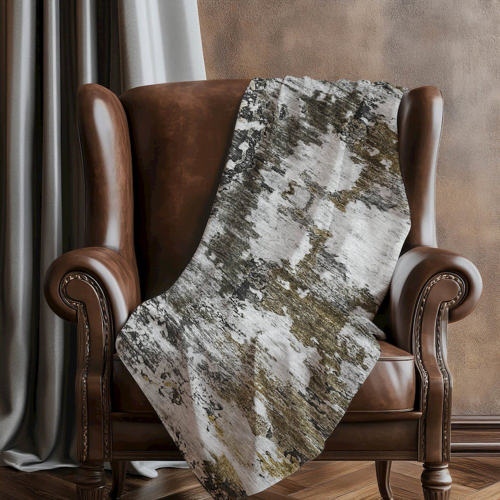 Premium Machine Washable ASB638 Taupe 50" x 70" Sherpa Throw Blanket. Picture 5