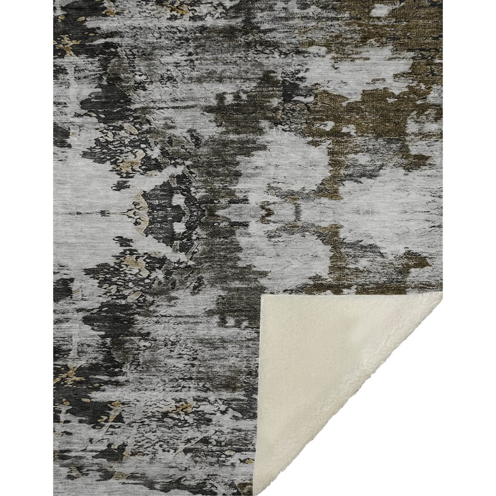 Premium Machine Washable ASB638 Taupe 50" x 70" Sherpa Throw Blanket. Picture 1