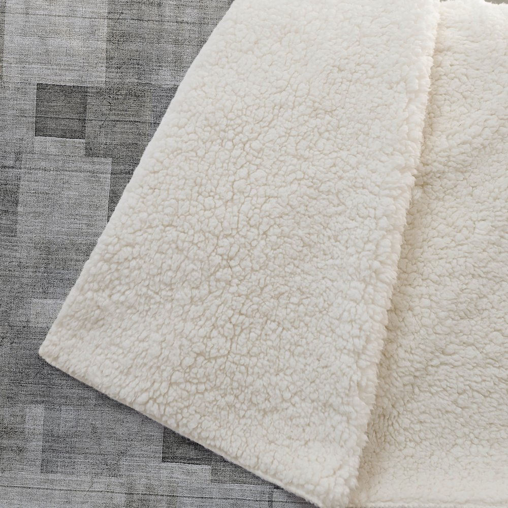 Premium Machine Washable ASB639 Taupe 50" x 70" Sherpa Throw Blanket. Picture 2