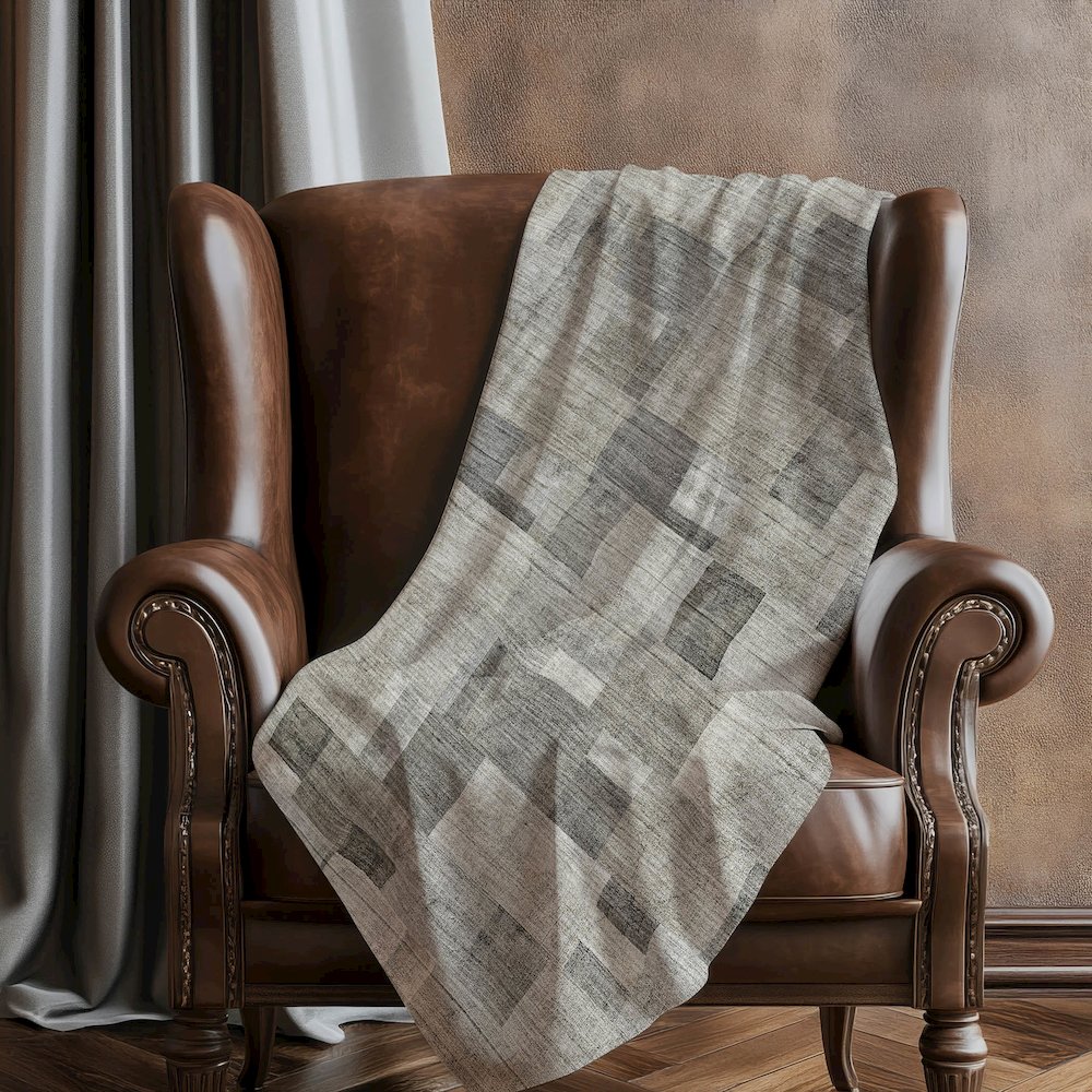 Premium Machine Washable ASB639 Taupe 50" x 70" Sherpa Throw Blanket. Picture 5