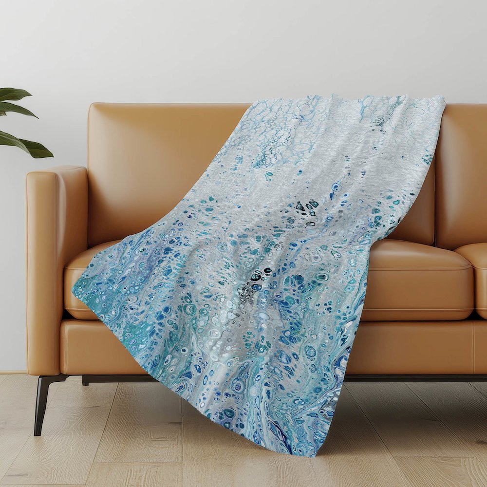 Premium Machine Washable ASB63 Shoreline 50" x 70" Sherpa Throw Blanket. Picture 4