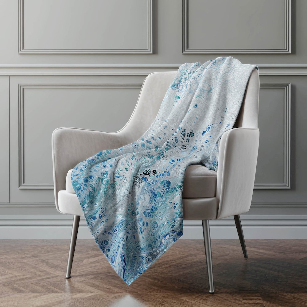 Premium Machine Washable ASB63 Shoreline 50" x 70" Sherpa Throw Blanket. Picture 5