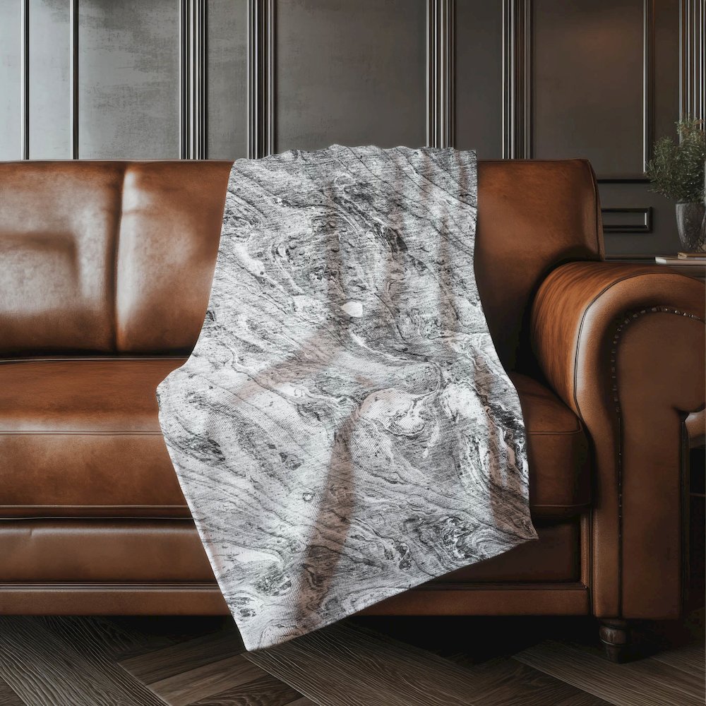 Premium Machine Washable ASB640 Gray 50" x 70" Sherpa Throw Blanket. Picture 4