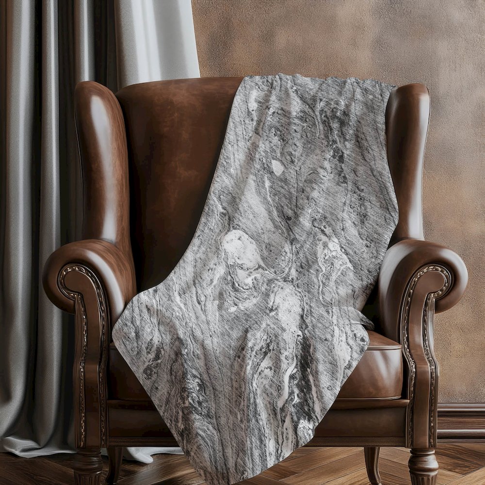 Premium Machine Washable ASB640 Gray 50" x 70" Sherpa Throw Blanket. Picture 5