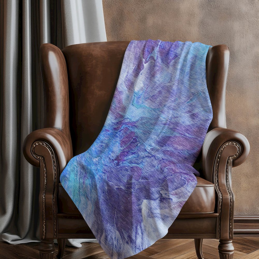 Premium Machine Washable ASB641 Blue 50" x 70" Sherpa Throw Blanket. Picture 5