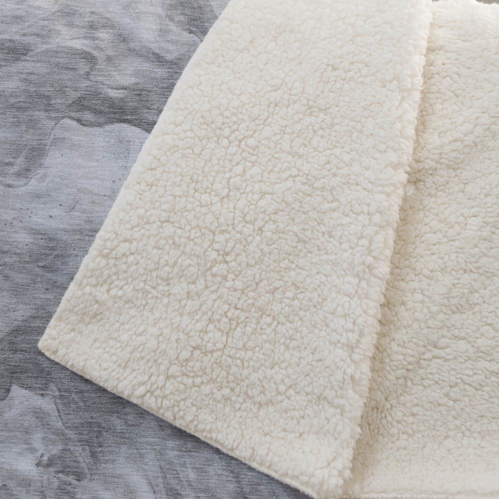 Premium Machine Washable ASB641 Gray 50" x 70" Sherpa Throw Blanket. Picture 2