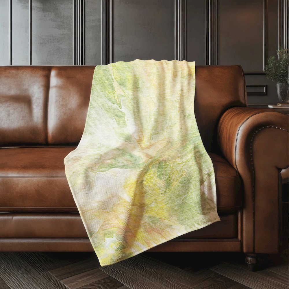 Premium Machine Washable ASB641 Green 50" x 70" Sherpa Throw Blanket. Picture 4