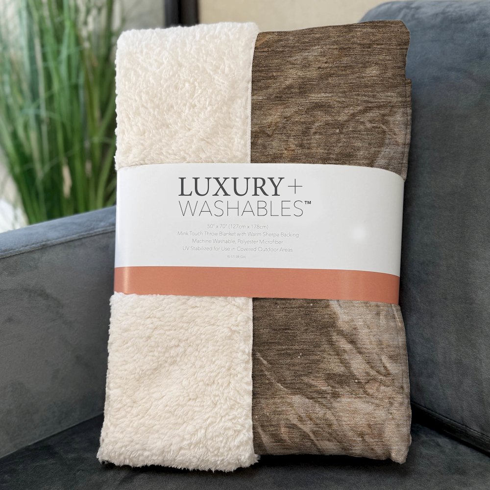 Premium Machine Washable ASB641 Paprika 50" x 70" Sherpa Throw Blanket. Picture 3