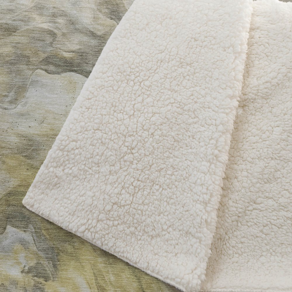 Premium Machine Washable ASB641 Taupe 50" x 70" Sherpa Throw Blanket. Picture 2